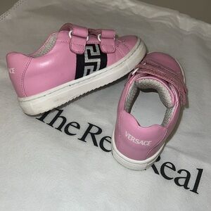 Authentic Versace girls leather sneakers